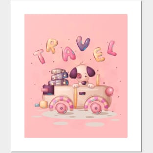 Travel Buddy - Dog Car Posters and Art